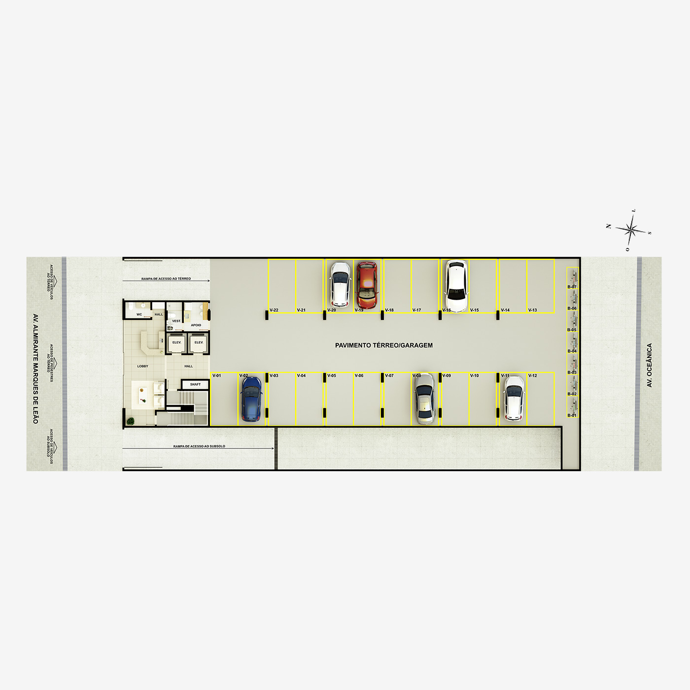Planta térreo / garagem